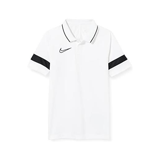 Nike academy 21 polo, blu/bianco/ossidiana/bianco, 10-12 anni unisex-adulto