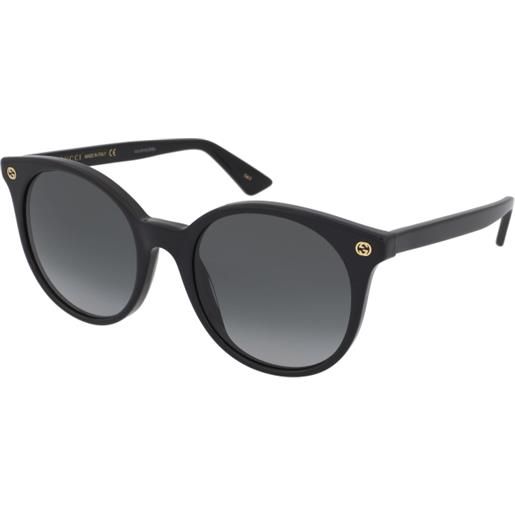 Gucci gg0091s 001 | occhiali da sole graduati o non graduati | prova online | plastica | tondi | nero | adrialenti