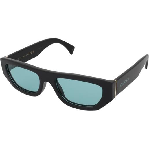 Gucci gg1134s 004 | occhiali da sole graduati o non graduati | prova online | unisex | plastica | rettangolari | nero | adrialenti