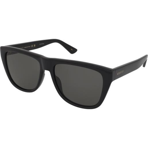 Gucci gg1345s 001 | occhiali da sole graduati o non graduati | prova online | unisex | plastica | quadrati | nero | adrialenti
