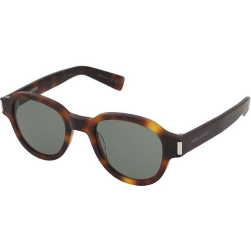 Saint Laurent sl 546 002 | occhiali da sole graduati o non graduati | unisex | plastica | tondi | havana, marrone | adrialenti