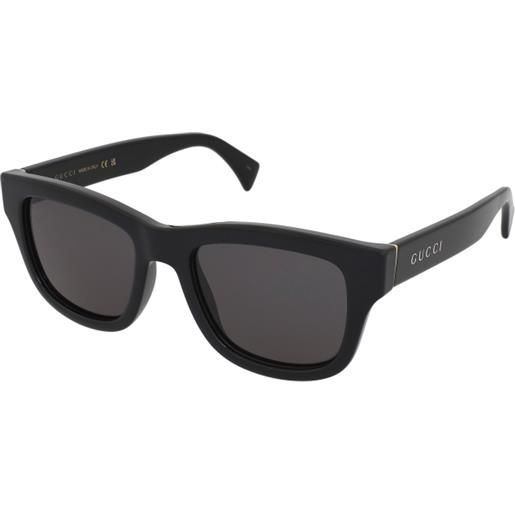 Gucci gg1135s 002 | occhiali da sole graduati o non graduati | prova online | unisex | plastica | quadrati | nero | adrialenti