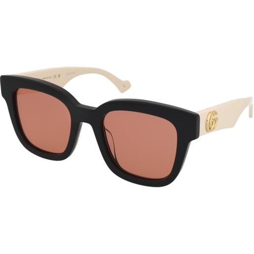 Gucci gg0998s 002 | occhiali da sole graduati o non graduati | prova online | plastica | quadrati | nero | adrialenti