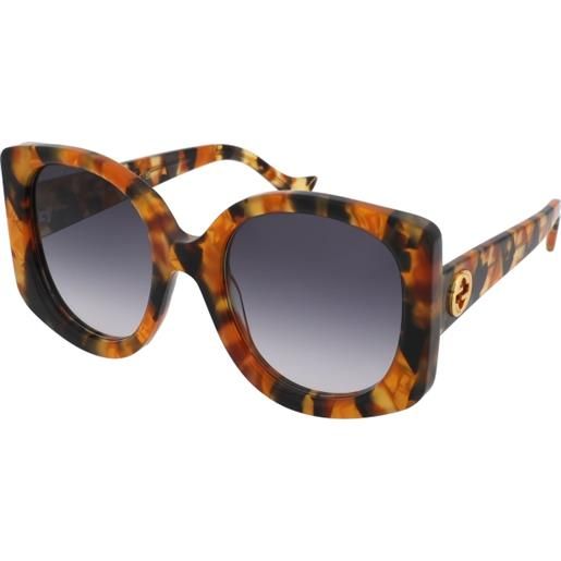 Gucci gg1257s 004 | occhiali da sole graduati o non graduati | plastica | oversize | havana, arancio | adrialenti