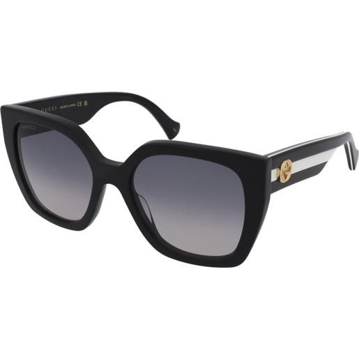 Gucci gg1300s 004 | occhiali da sole graduati o non graduati | prova online | plastica | farfalla | nero | adrialenti