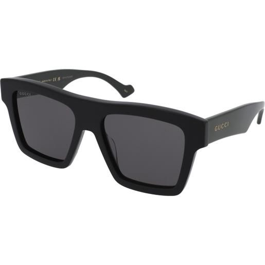 Gucci gg0962s 009 | occhiali da sole graduati o non graduati | prova online | unisex | plastica | quadrati | nero | adrialenti
