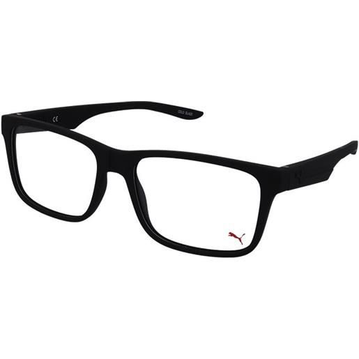 Puma pu0204o 001 | occhiali da vista graduati | prova online | unisex | plastica | quadrati | nero | adrialenti