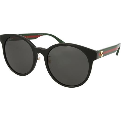 Gucci gg0416sk 002 | occhiali da sole graduati o non graduati | prova online | unisex | plastica | tondi | nero | adrialenti