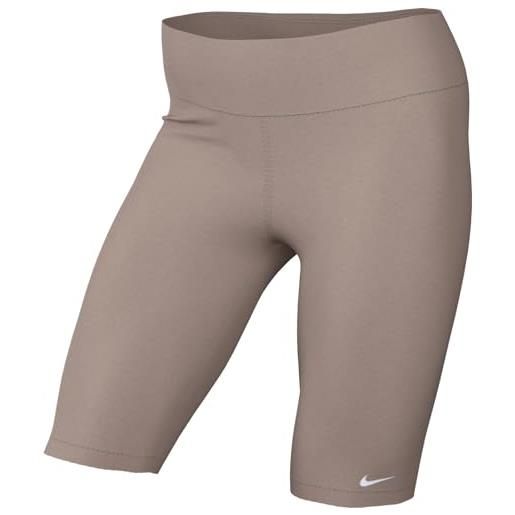 Nike cz8526-272 w nsw essntl mr biker short pantaloni sportivi donna diffused taupe/white xs
