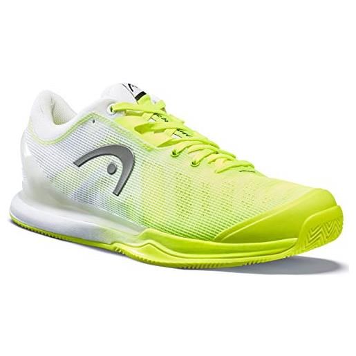 Head scarpe da uomo sprint pro 3.0 clay, tennis, giallo fluo/bianca, 47 eu