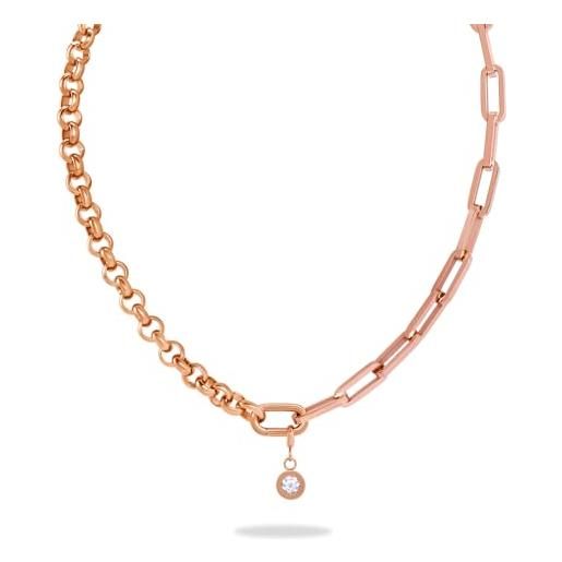iXXXi connect collana composita niké rose gold | 45.5cm, 45.5cm, acciaio inossidabile, nessuna pietra preziosa