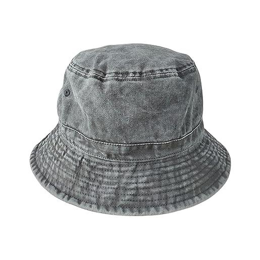 NOGRAX cappello da pescatore grande taglia bucket hat uomini cotone bucket hat uomini donne sun visor hat-caffè-xxl 63-64cm