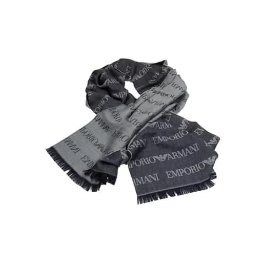 Emporio Armani sciarpa logo uomo scarf blu