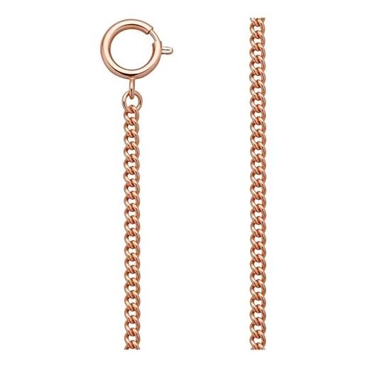 REGENT orologio da tasca, catena per orologio da tasca con moschettone e anello a molla in diverse varianti, ps-04 - oro rosa, 5 mm