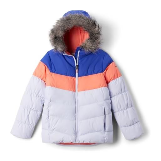 Columbia arctic blast 3 jacket - giacca da sci ragazze, snowdrift/hot coral/clematis blue, 2089741