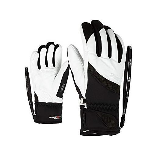 Ziener gloves komma - guanti da sci gore tex da donna, donna, 801160, bianco, 7.5