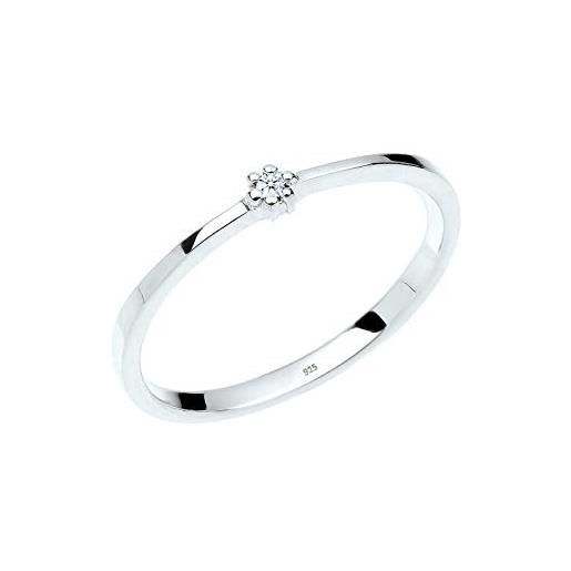 DIAMORE elli diamonds anello donne di fidanzamento con diamante (0,015 ct. ) in argento sterling 925