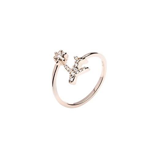 WearTravelers anello con aereo in argento 925 con zirconi scintillanti - anello regolabile di alta qualità speciale idea regalo per donna viaggiatrice e per chi ama viaggiare - modello cape town (oro rosa)