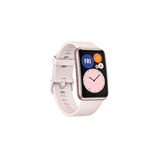 HUAWEI watch fit new smartwatch, display amoled da 1,64, 97 modalità di allenamento, monitoraggio della frequenza cardiaca 24/7, batteria fino a 10 giorni, sakura pink