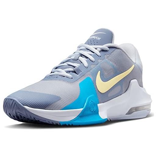 Nike air max impact 4, scarpe da pallacanestro uomo, multicolore (ashen slate citron tint football grey), 35.5 eu