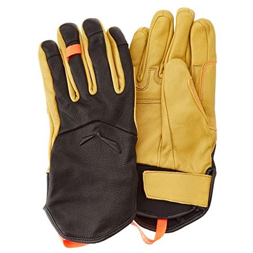 SALEWA ortles am w leather gloves guanti, black out/2500/6080, xs donna