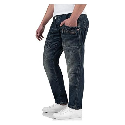Timezone jeans uomo argilla 3983 urban indigo lavare cargo worker - urban indigo lavare, w38/l34