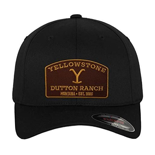 Yellowstone licenza ufficiale flexfit cap (nero), small/medium