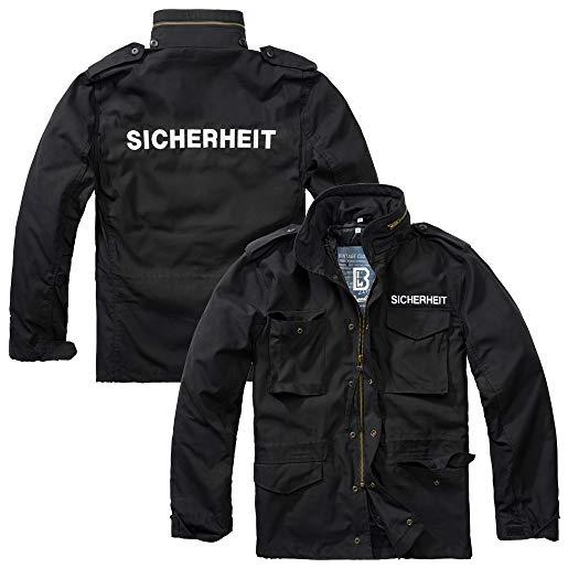 Brandit m65 giacca nera con scritta security o. Sicurezza ricamata, taglia: 3xl, scritta security