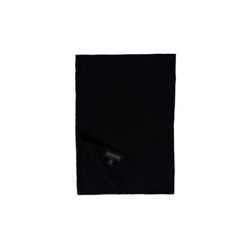 1st American sciarpa da uomo 100% puro cashmere liscia colore nero made in italy 30x180