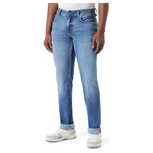 Tommy Hilfiger jeans uomo straight fit, blu (diego), 28w/32l