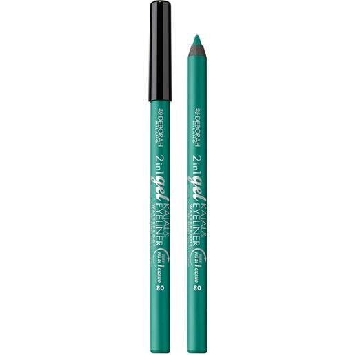 DEBORAH 2in1 gel kajal&eyeliner 08 light green matita waterproof precisa morbida