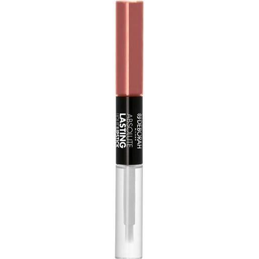 DEBORAH absolute lasting liquid lipstick 16 nude beige duo effect matt+gloss