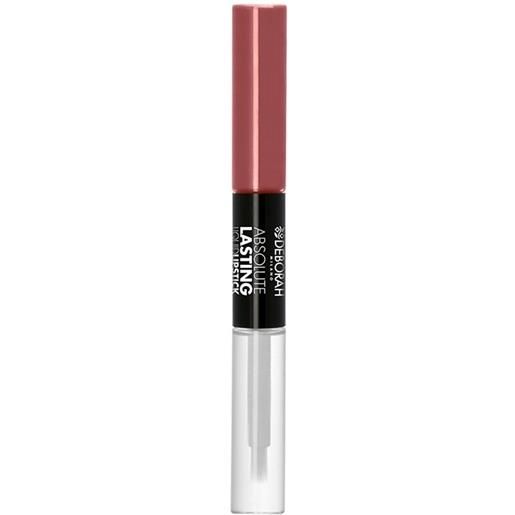 DEBORAH absolute lasting liquid lipstick 3 mauve nude duo effect matt+gloss