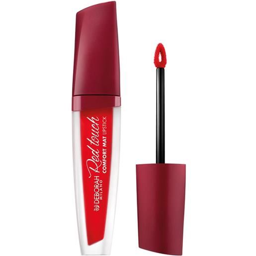 DEBORAH red touch comfort mat lipstick 06 bright red nutriente no transfer
