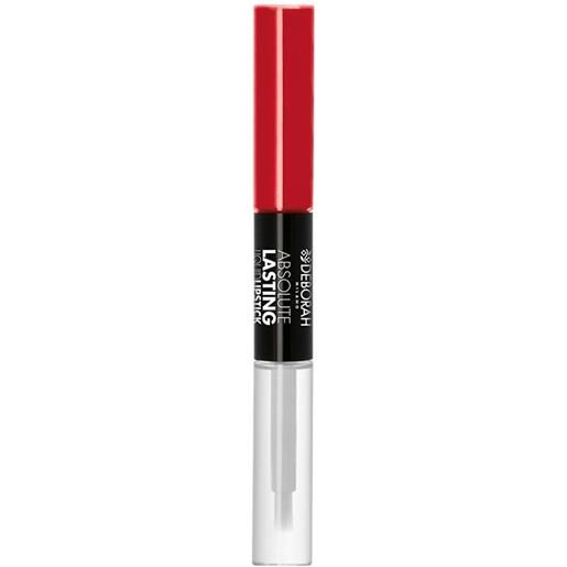 DEBORAH absolute lasting liquid lipstick 10 fire red duo effect matt+gloss