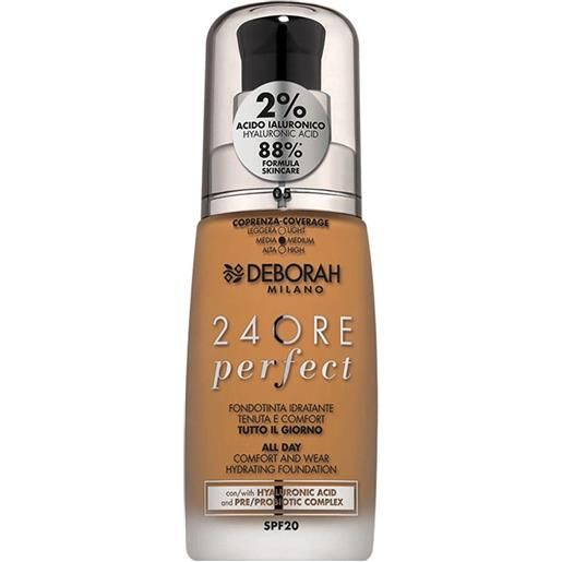 Deborah 24ore perfect fondotinta spf20 05 amber rigenerante levigante 30 ml fluido spf