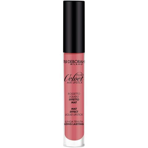 DEBORAH fluid velvet mat lipstick 02 romantic pink rossetto idratante 18h