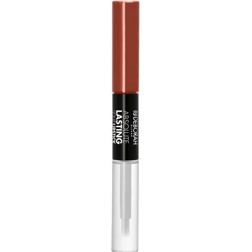 DEBORAH absolute lasting liquid lipstick 13 light brown duo effect matt+gloss