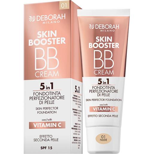 DEBORAH skin booster bb cream 5in1 spf15 01 nude idratante illuminante 30 ml