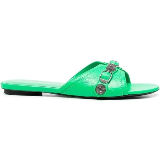 Balenciaga sandali in pelle cagole - verde