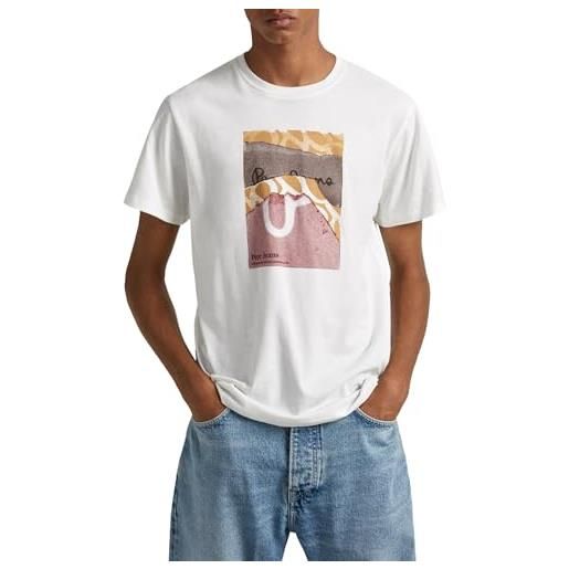 Pepe Jeans kenelm, t-shirt uomo, bianco (off white), s