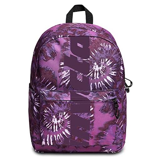 Invicta carlson, zaino fantasia con logo per bambine e ragazze, tasca porta pc - scuola & tempo libero, viola( tie dye purple), taglia unica