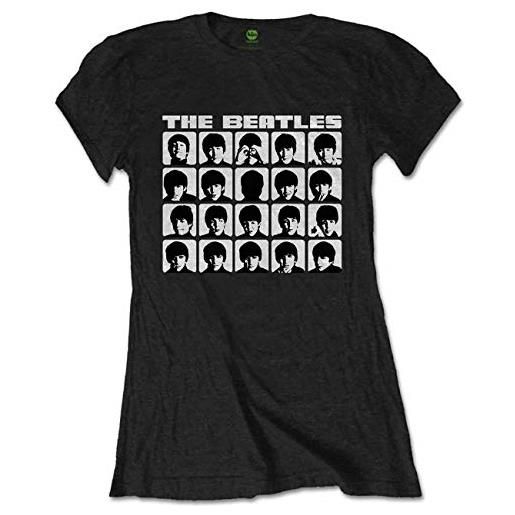 The Beatles t-shirt # l ladies black # hard days night faces mono