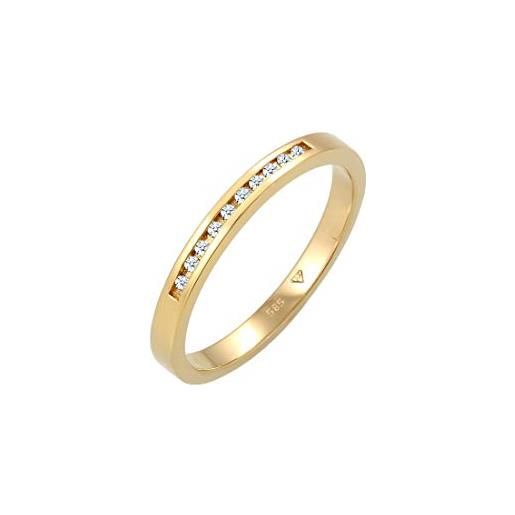 DIAMORE anelli donna classico prezioso con diamante (0,10 ct) in oro giallo 585