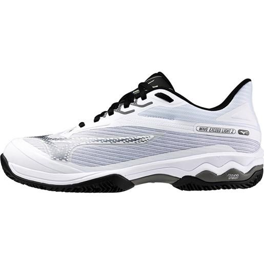 Mizuno scarpe da tennis da uomo Mizuno wave exceed light 2 cc white/metallic gray/black eur 42
