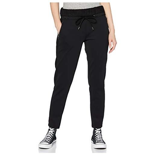 Cecil 373561 style tracey casual fit velvet galon joggpants pantaloni, black, xxl/l28 donna