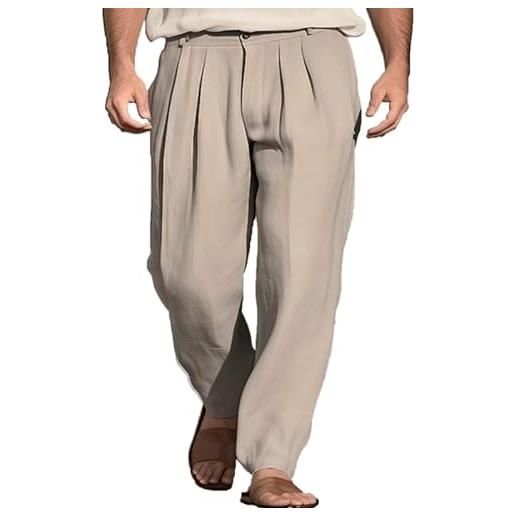 Generic pantaloni da uomo pantaloni ad alta vita in piega per abiti anteriori per pantaloni lavorano pantaloni chino