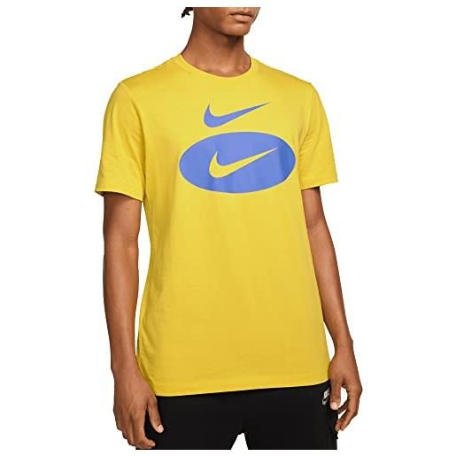 Nike t-shirt da uomo swoosh gialla taglia m cod dm6343-709