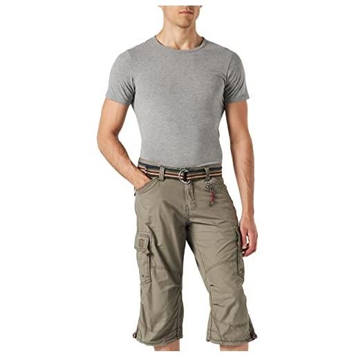 Timezone loose milestz 3/4 cargo incl. Belt pantaloncini, marrone (military grey 6168), w31 (taglia produttore: 31) uomo