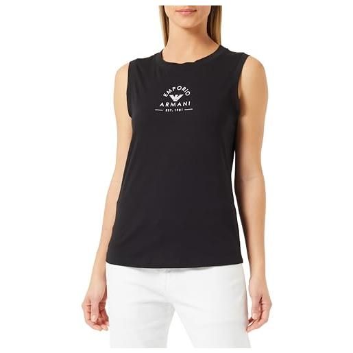 Emporio Armani iconic stretch cotton logoband loungewear tank, t-shirt donna, bianco (white), xl